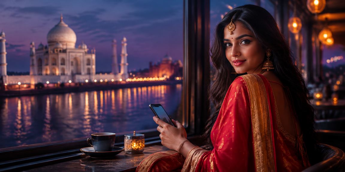 Indian player using secure mobile banking app